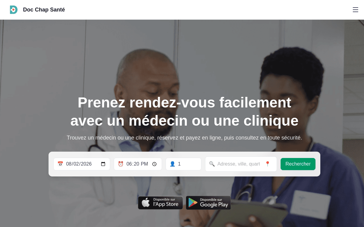 Aperçu du projet Doc-Chap Web