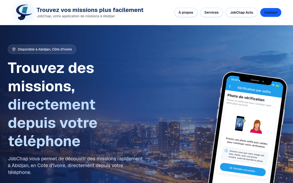 Aperçu du projet JobChap